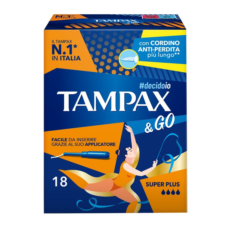tampax &go super plus 18pz