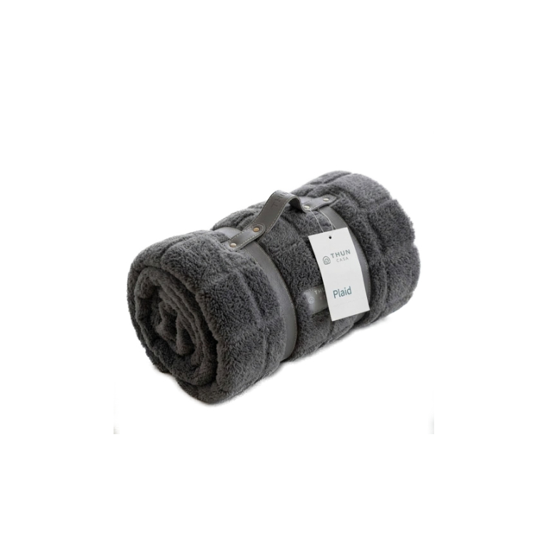 thun plaid casa sherpa grigio