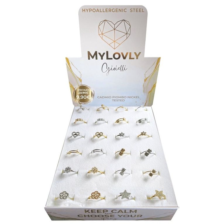 capsule ice anello fiore oro