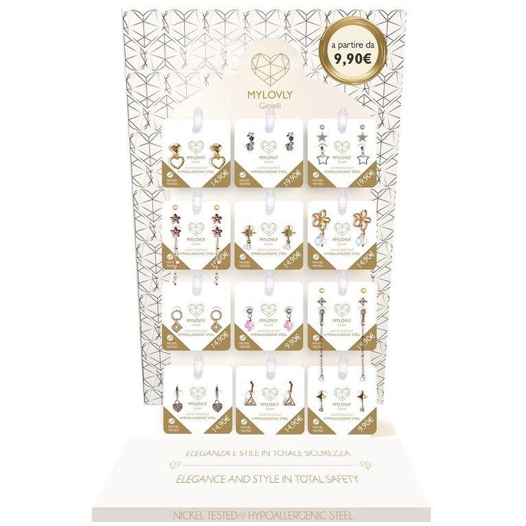 girly orecchino cuore vuoto or